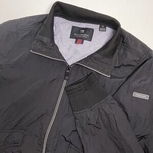 Scotch & Soda Men's Small Black Jacket Zip Windbreaker Bomber Nylon Pockets